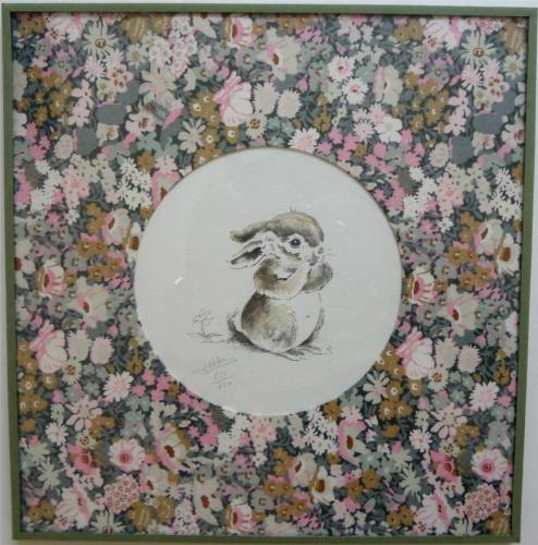 Lithographie lapin et Liberty